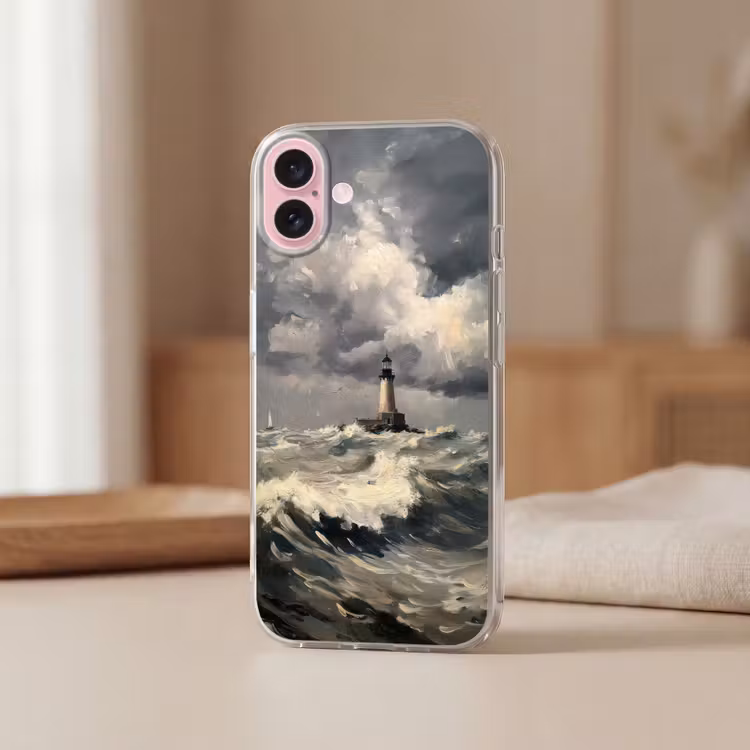 Telefoonhoesje - Vuurtoren - Golven - Storm — 3