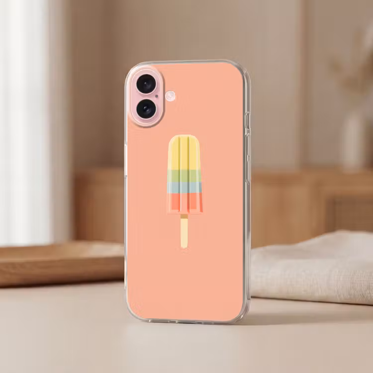 Telefoonhoesje - Waterijsje - Pasteltinten - Minimalistisch — 3