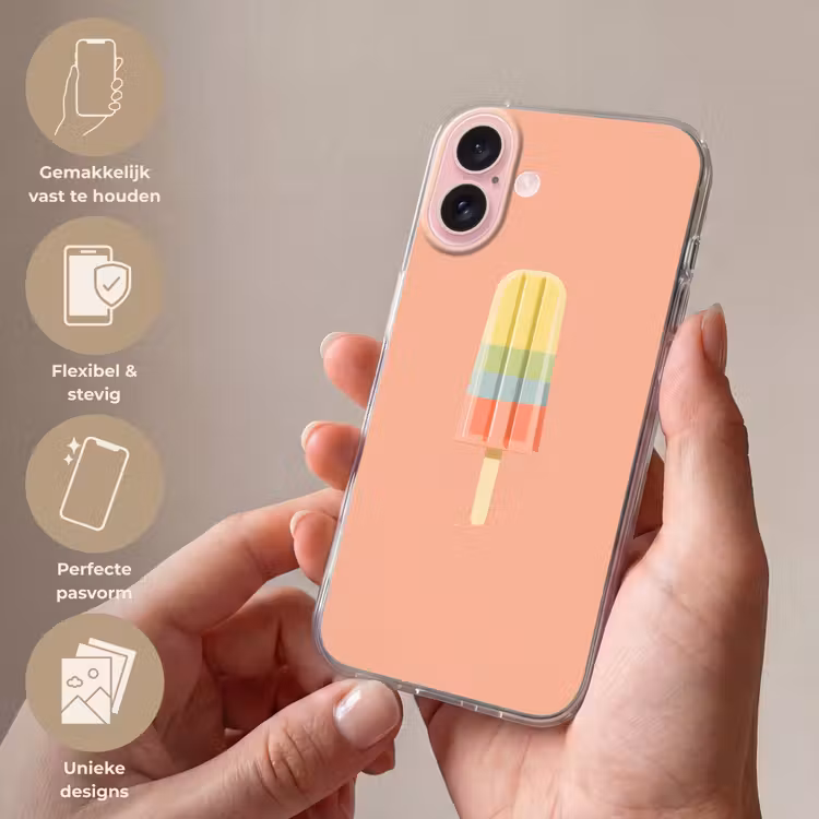 Telefoonhoesje - Waterijsje - Pasteltinten - Minimalistisch — 4