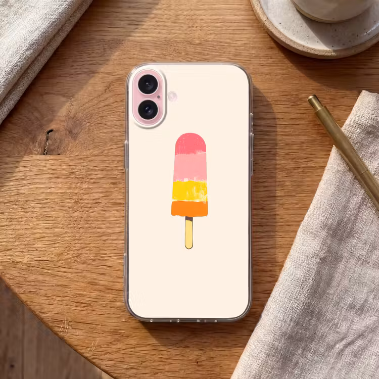 Telefoonhoesje - Waterijsje - Retro - Stokje - Roze — 2