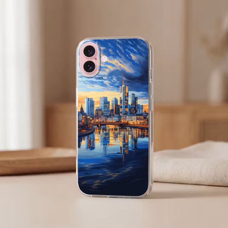 Telefoonhoesje - Zonsondergang Frankfurt - Stad - Skyline - Water — 3