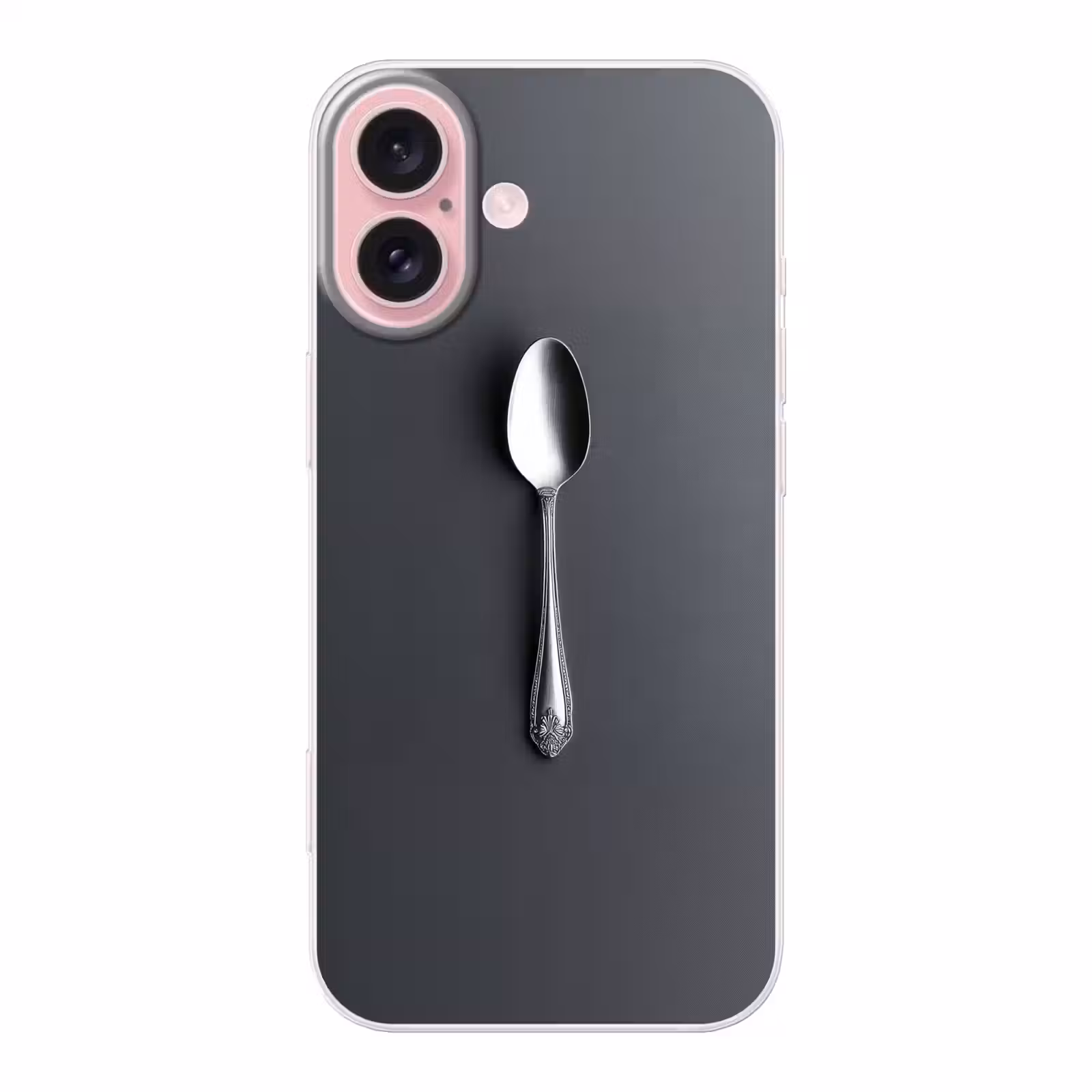 Telefoonhoesje - Zilver - Metaal - Lepel — 1
