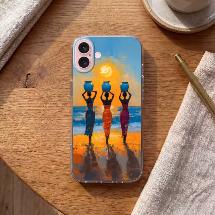 Telefoonhoesje - Vrouwen - Strand - Zondsondergang — 2