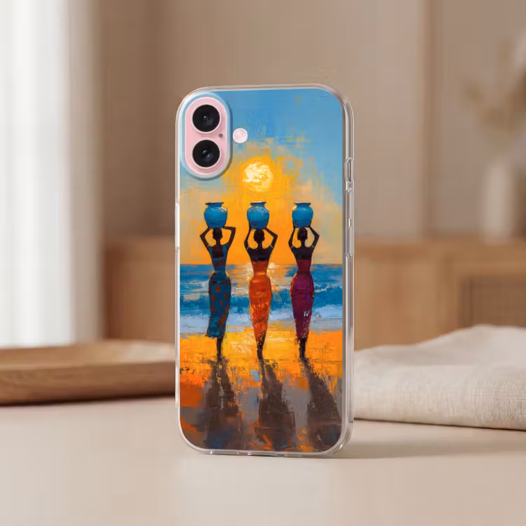 Telefoonhoesje - Vrouwen - Strand - Zondsondergang — 3