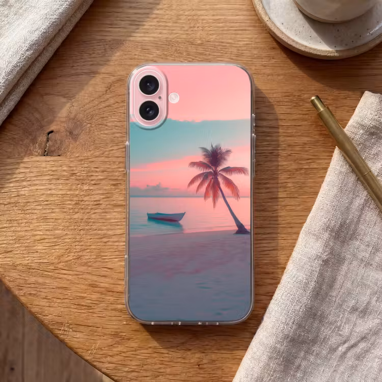 Telefoonhoesje - Zee - Boot - Zonsondergang — 2