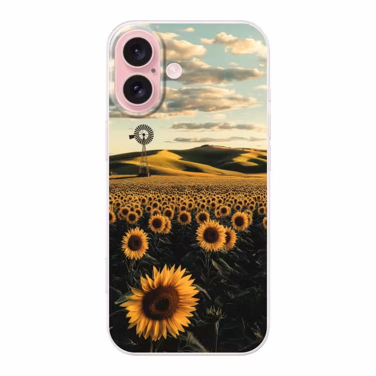 Telefoonhoesje - Zonnebloem - Veld - Windmolen — 1