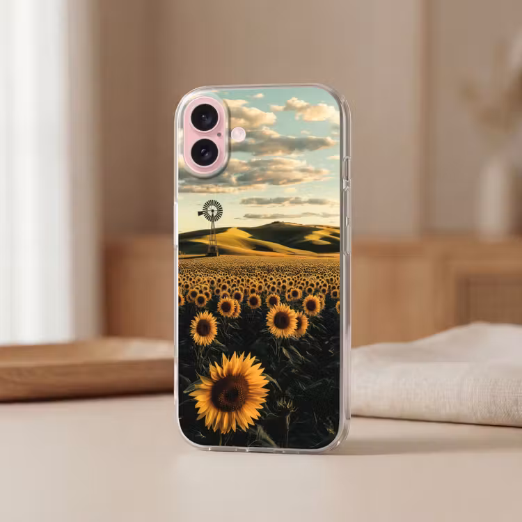 Telefoonhoesje - Zonnebloem - Veld - Windmolen — 3