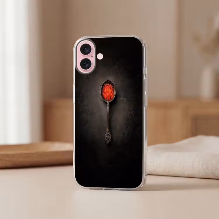 Telefoonhoesje - Zwart - Lepel - Caviar — 3