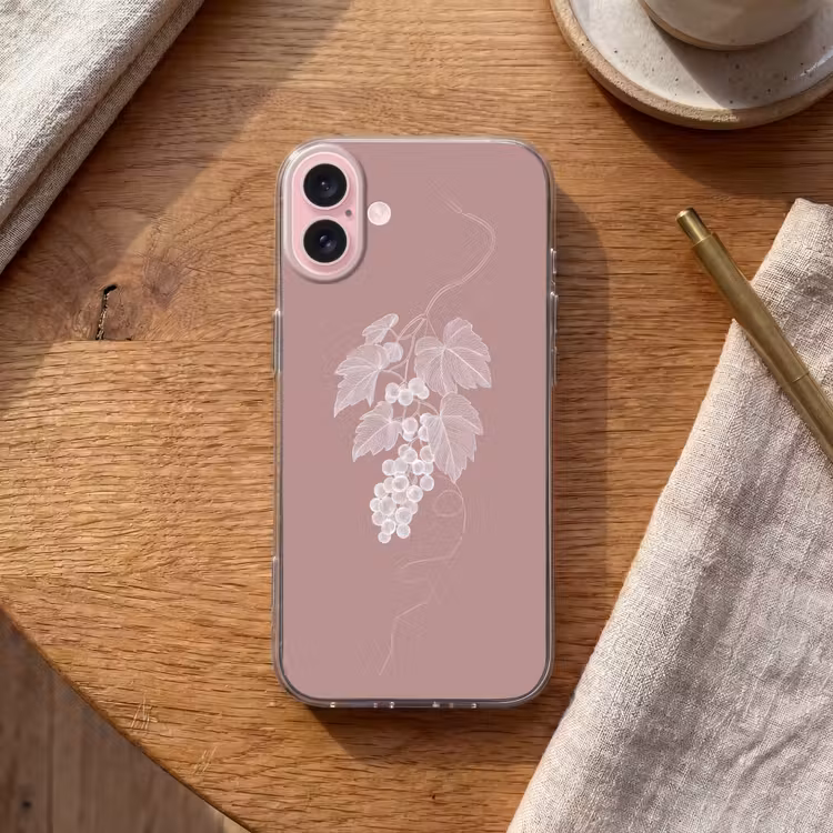 Telefoonhoesje - Tros - Druiven - Illustratie - Bladeren — 2