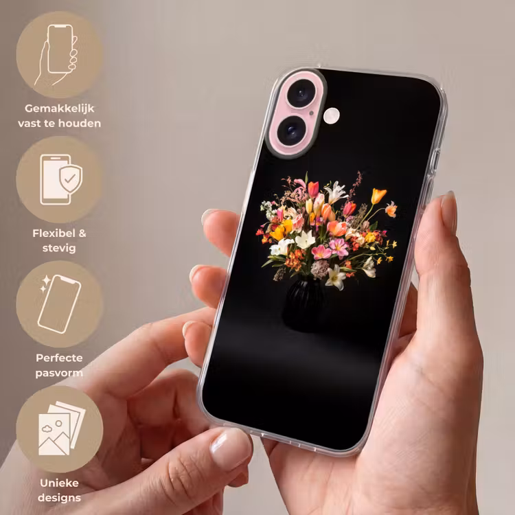 Telefoonhoesje - Vaas - Bloemen - Tulpen — 4