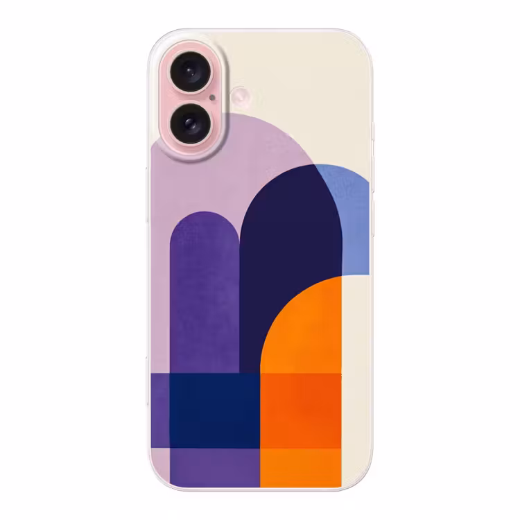 Telefoonhoesje - Vormen - Abstract - Grafisch - Oranje — 1