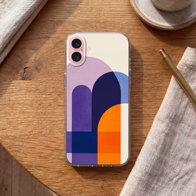 Telefoonhoesje - Vormen - Abstract - Grafisch - Oranje — 2