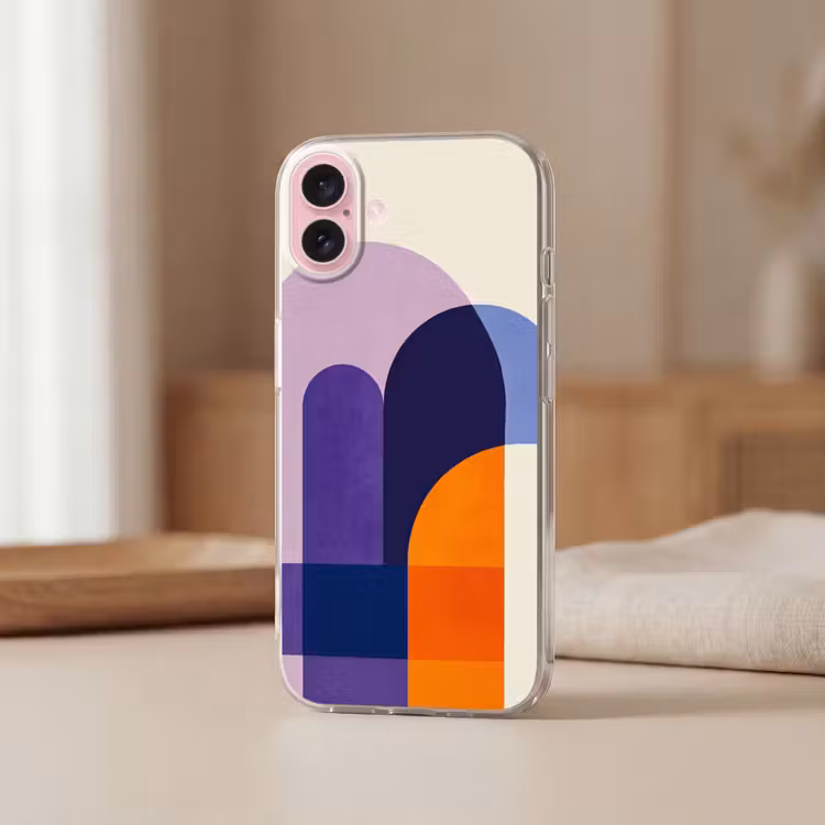 Telefoonhoesje - Vormen - Abstract - Grafisch - Oranje — 3