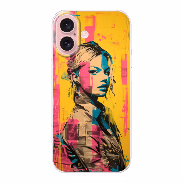 Telefoonhoesje - Vrouw - Verfstrepen - Gekleurd — 1