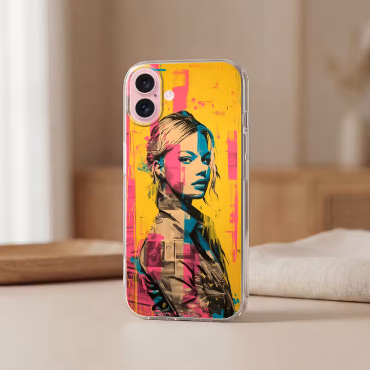 Telefoonhoesje - Vrouw - Verfstrepen - Gekleurd — 3