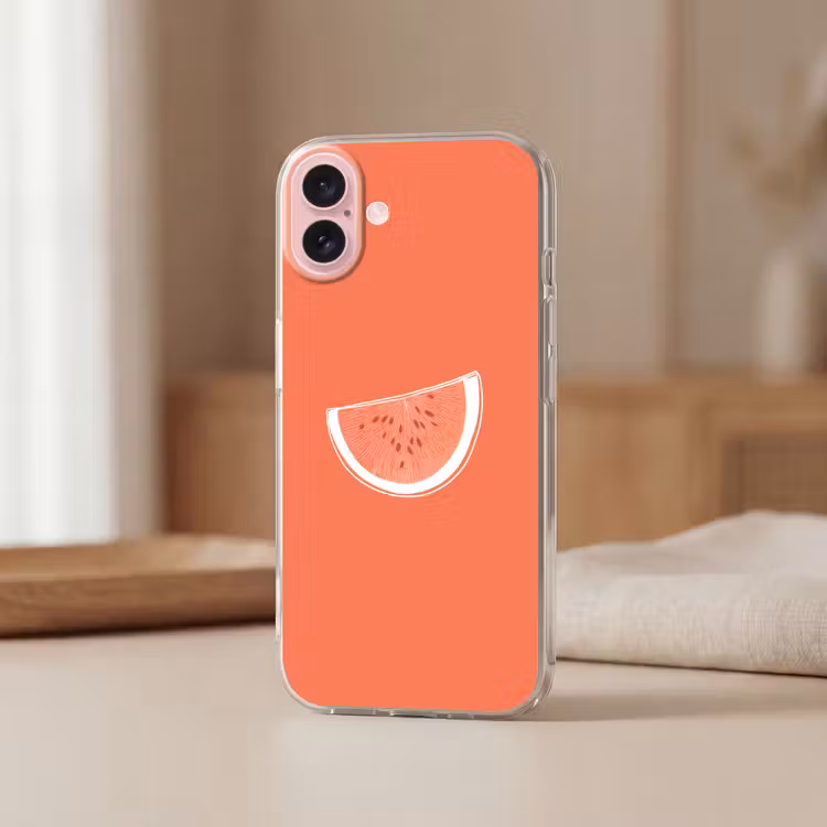 Telefoonhoesje - Watermeloen - Lijnen - Koraalrood — 3