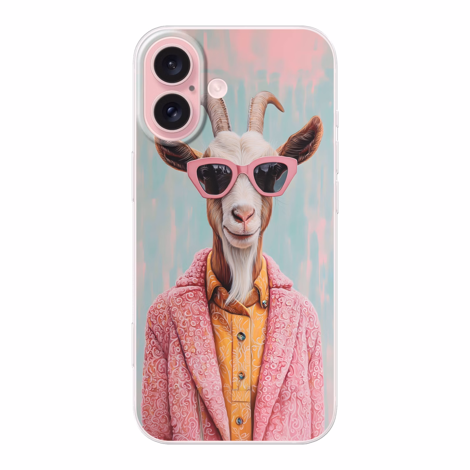 Telefoonhoesje - Zonnebril - Roze - Geit - Horen — 1