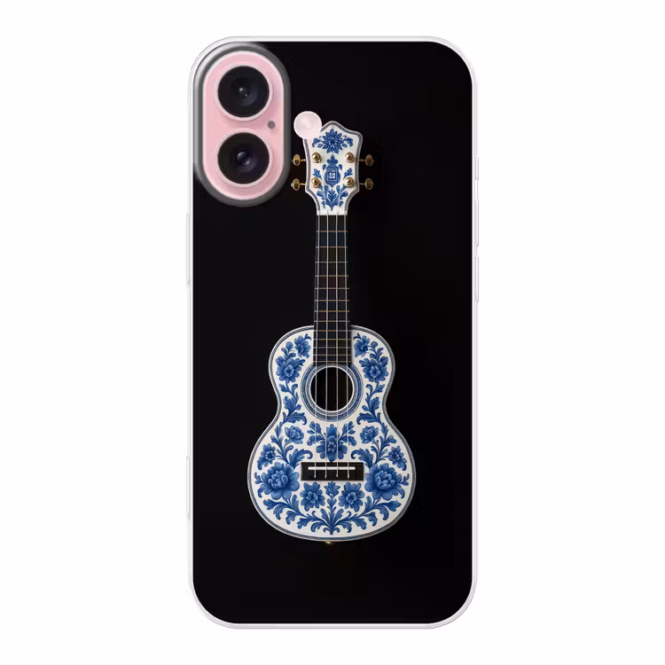 Telefoonhoesje - Ukelele - Delfts - Blauw - Muziek — 1