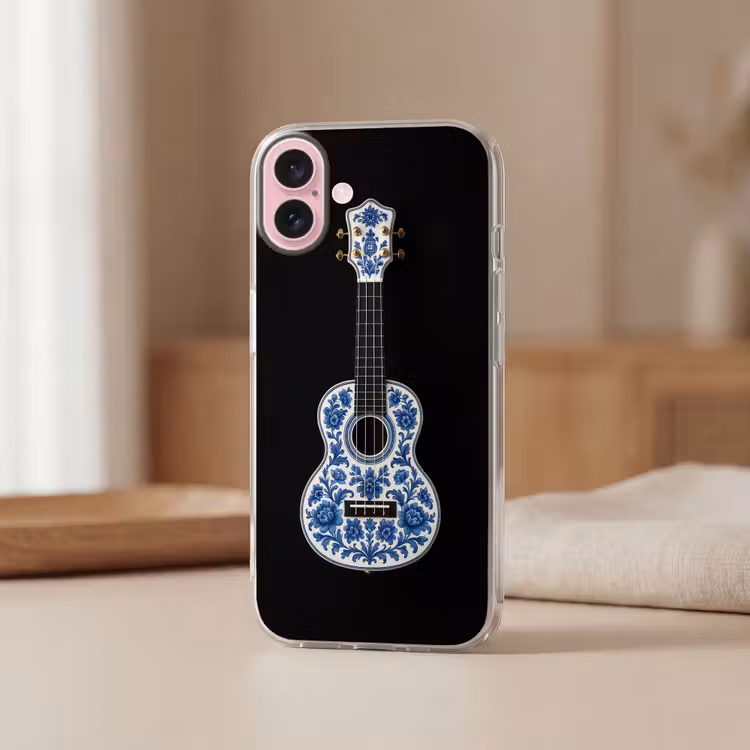 Telefoonhoesje - Ukelele - Delfts - Blauw - Muziek — 3