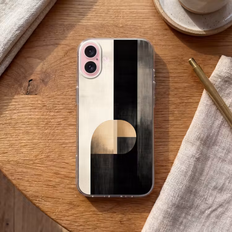 Telefoonhoesje - Vormen - Modern - Zwart — 2