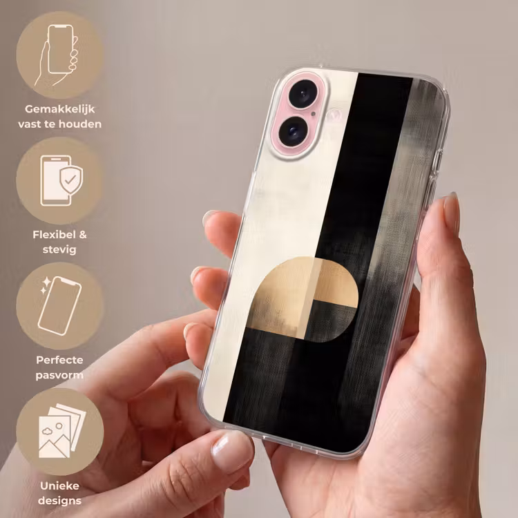 Telefoonhoesje - Vormen - Modern - Zwart — 4