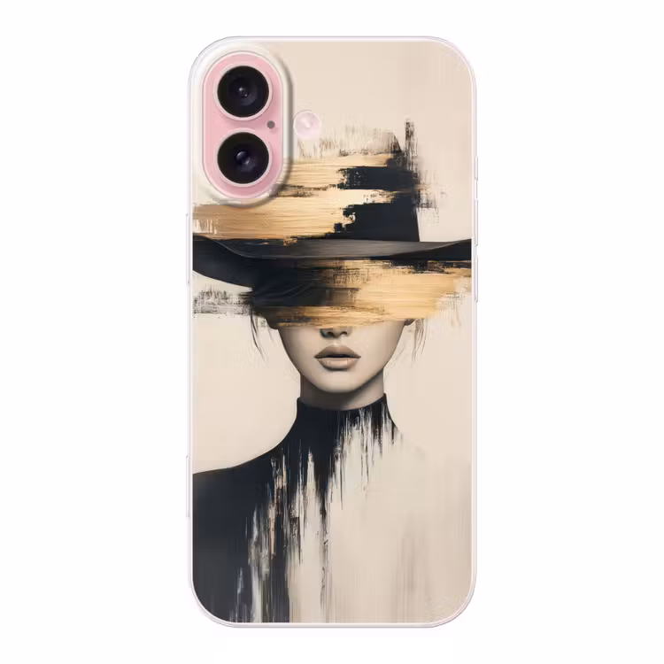 Telefoonhoesje - Vrouw - Hoed - Verf — 1