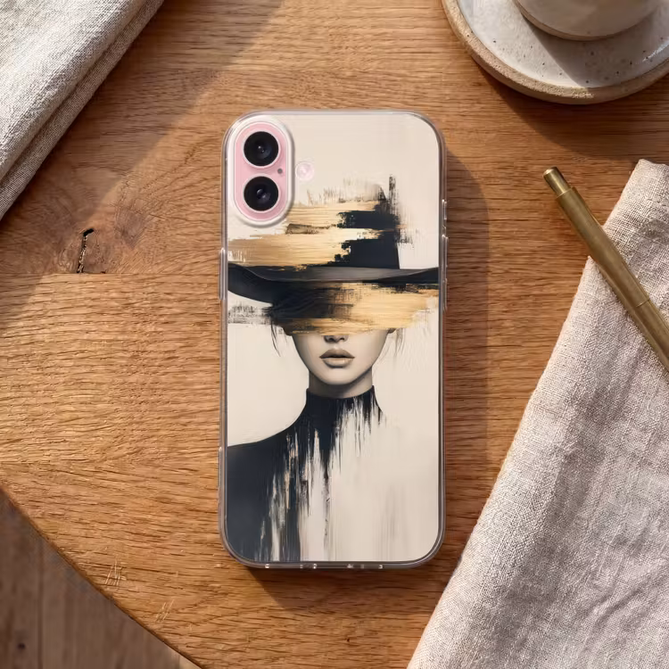 Telefoonhoesje - Vrouw - Hoed - Verf — 2