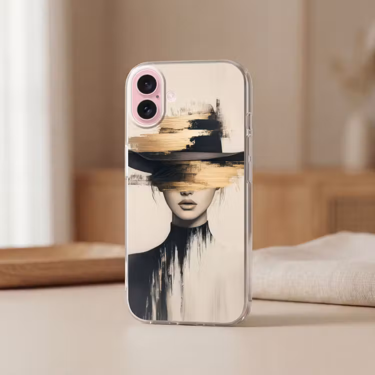Telefoonhoesje - Vrouw - Hoed - Verf — 3
