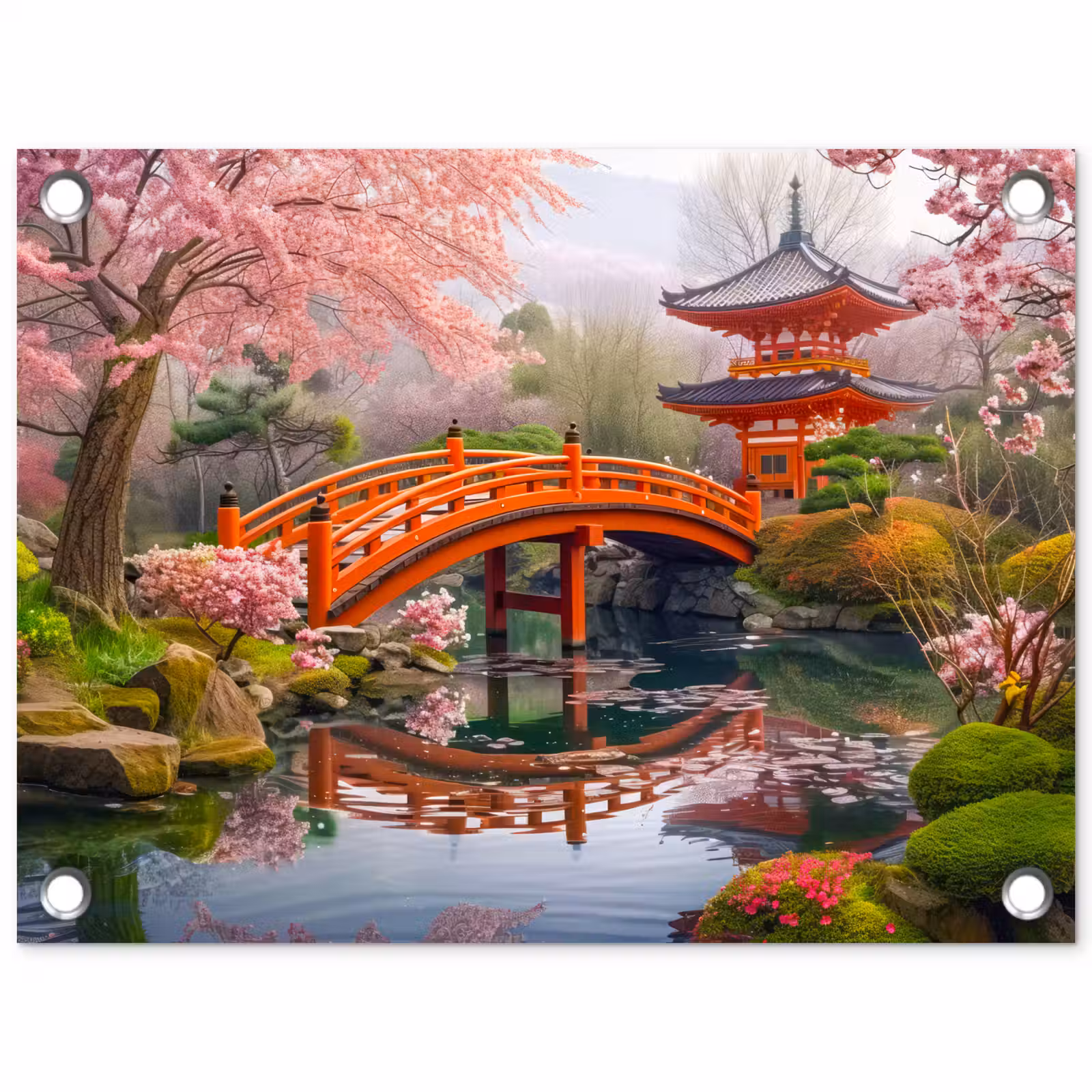 Tuinposter - Lentebloei in Japanse Tuin — 1