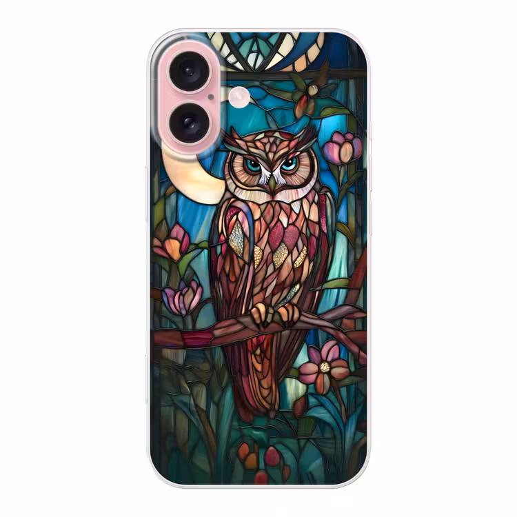 Telefoonhoesje - Uil - Mozaïek - Maan - Nacht — 1