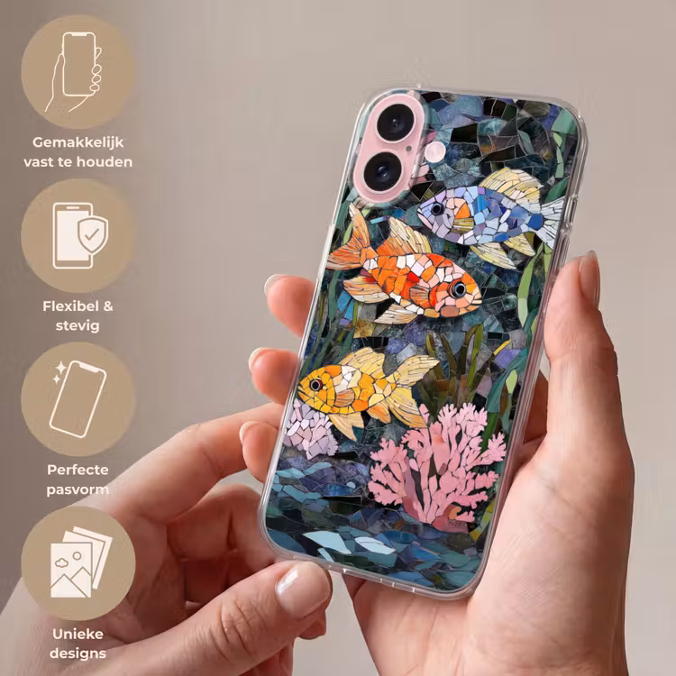Telefoonhoesje - Vissen - Koraal - Zee - Mozaïek — 4