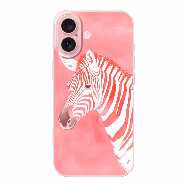 Telefoonhoesje - Zebra - Pink - Verf — 1