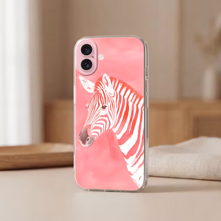 Telefoonhoesje - Zebra - Pink - Verf — 3