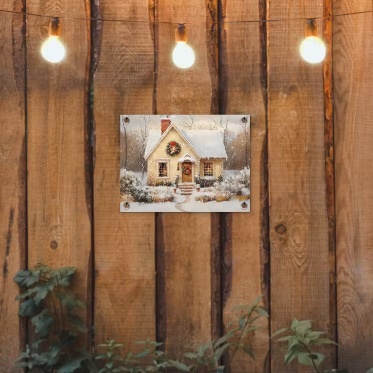 Tuinposter - Kerst - Huis - Winter - Sneeuw — 2