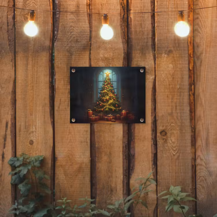 Tuinposter - Kerstboom - Cadeau - Kerst - Winter — 2
