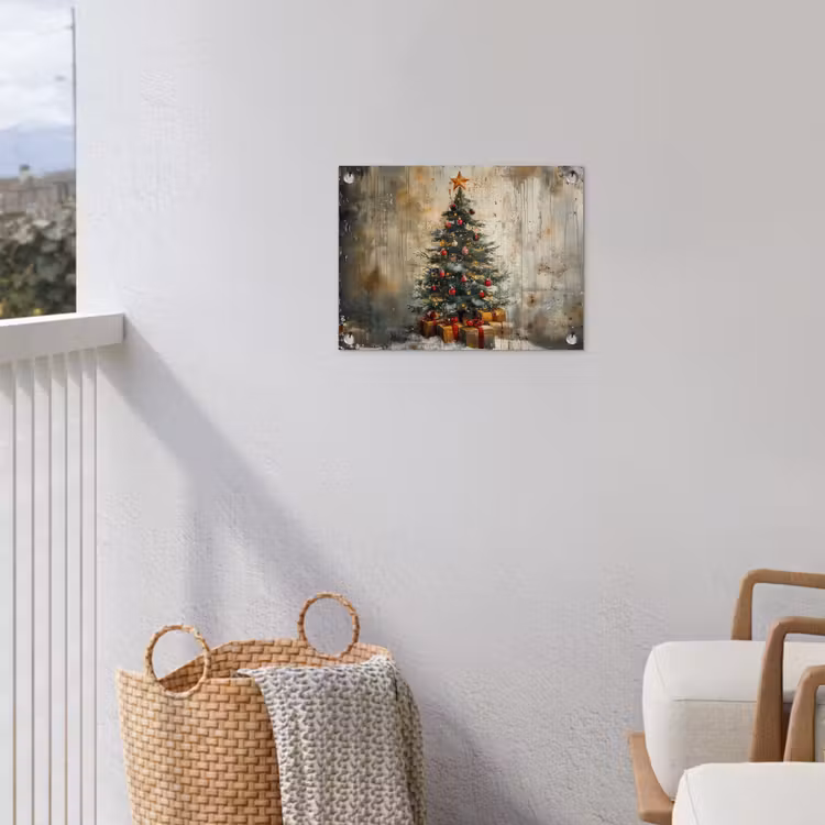Tuinposter - Kerstboom - Vintage - Kerst - Cadeau — 3