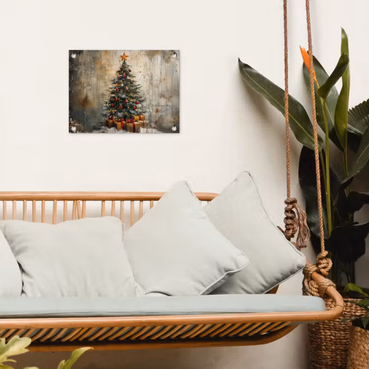 Tuinposter - Kerstboom - Vintage - Kerst - Cadeau — 5