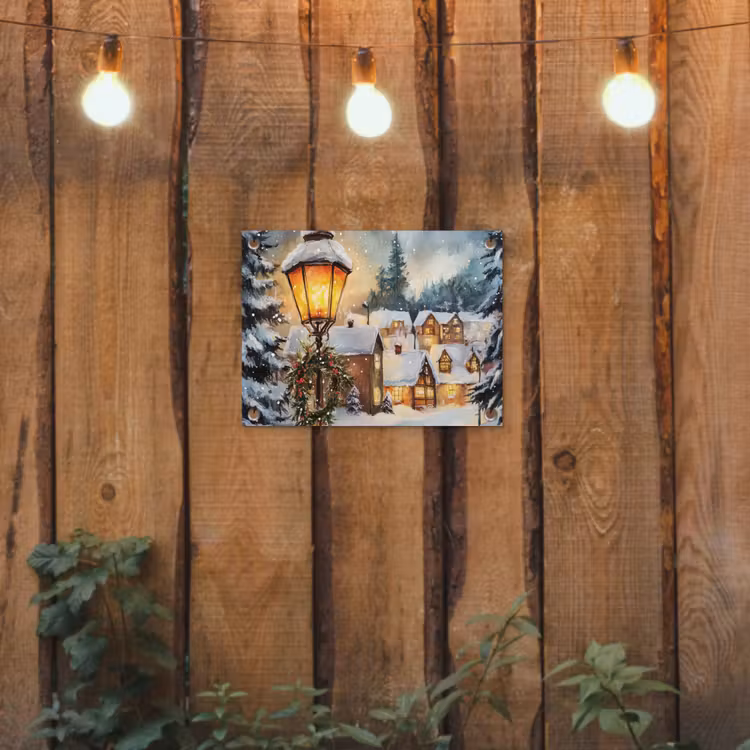 Tuinposter - Kerstdorp - Huizen - Sneeuw - Kerst — 2