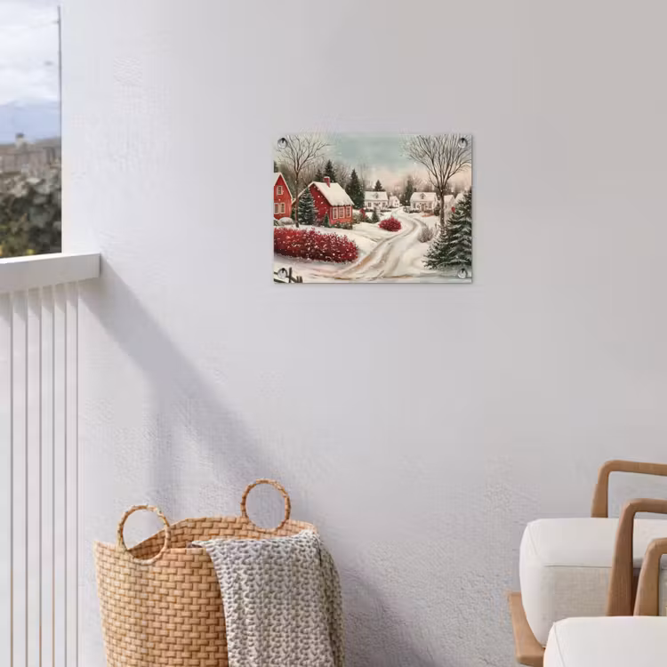 Tuinposter - Kerstsfeer - Landelijk - Rood — 3