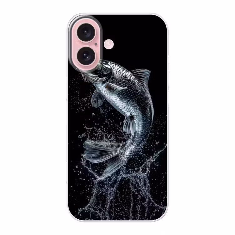 Telefoonhoesje - Vis - Koi - Zwart - Water — 1