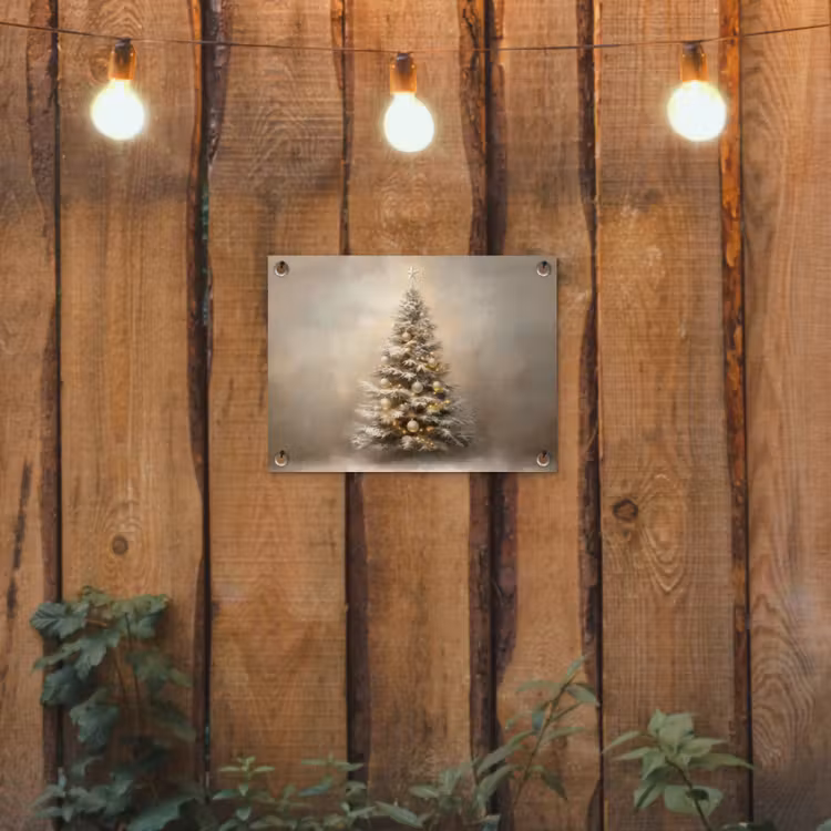 Tuinposter - Kerst - kerstboom - Sneeuw - Art — 2