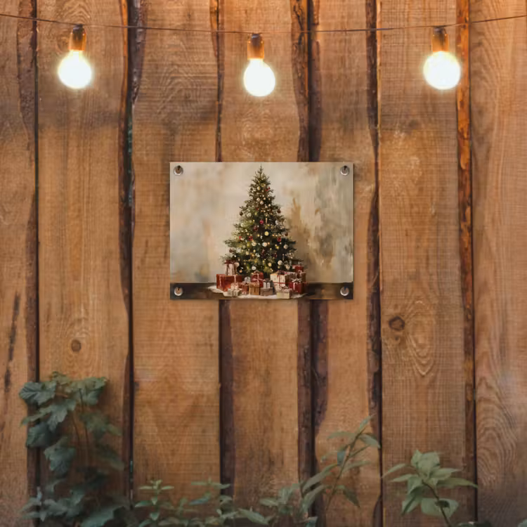 Tuinposter - Kerstboom - Versierd - Kleurrijk — 2