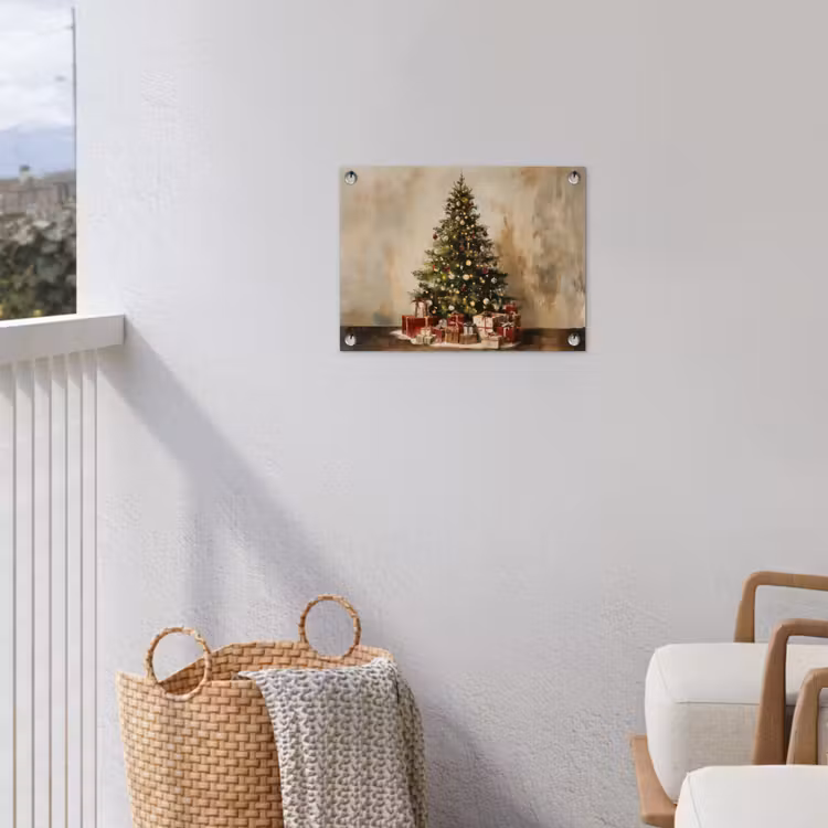 Tuinposter - Kerstboom - Versierd - Kleurrijk — 3