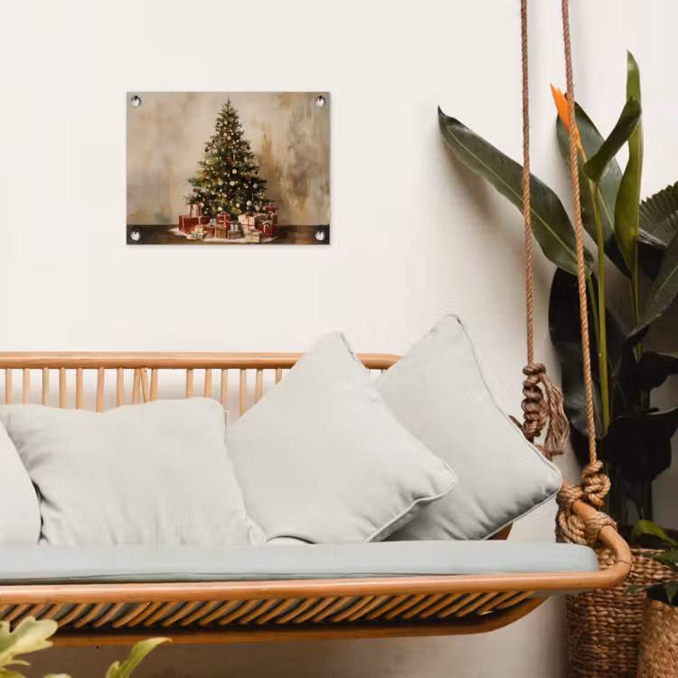 Tuinposter - Kerstboom - Versierd - Kleurrijk — 5