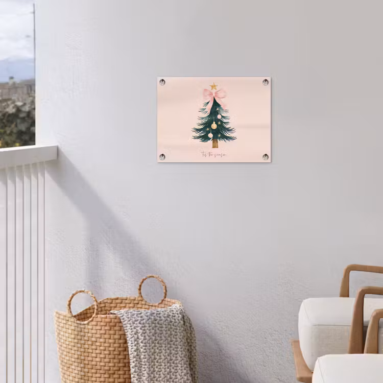 Tuinposter - Christmas Season - Kerst - Kerstboom - Roze — 3