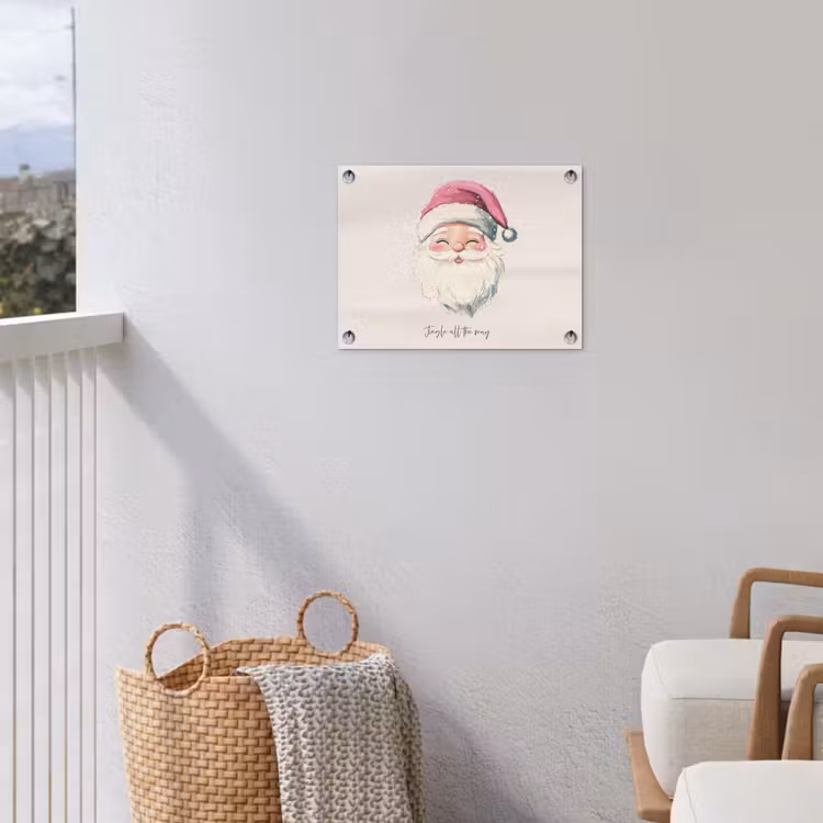 Tuinposter - Kerstman - Kerst - Quote - Beige — 3
