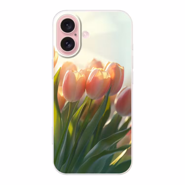 Telefoonhoesje - Tulpen - Roze - Zonnestralen — 1