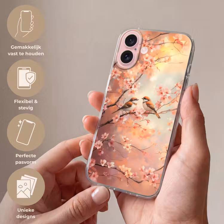 Telefoonhoesje - Vogels - Romantic - Bloesemtak — 4