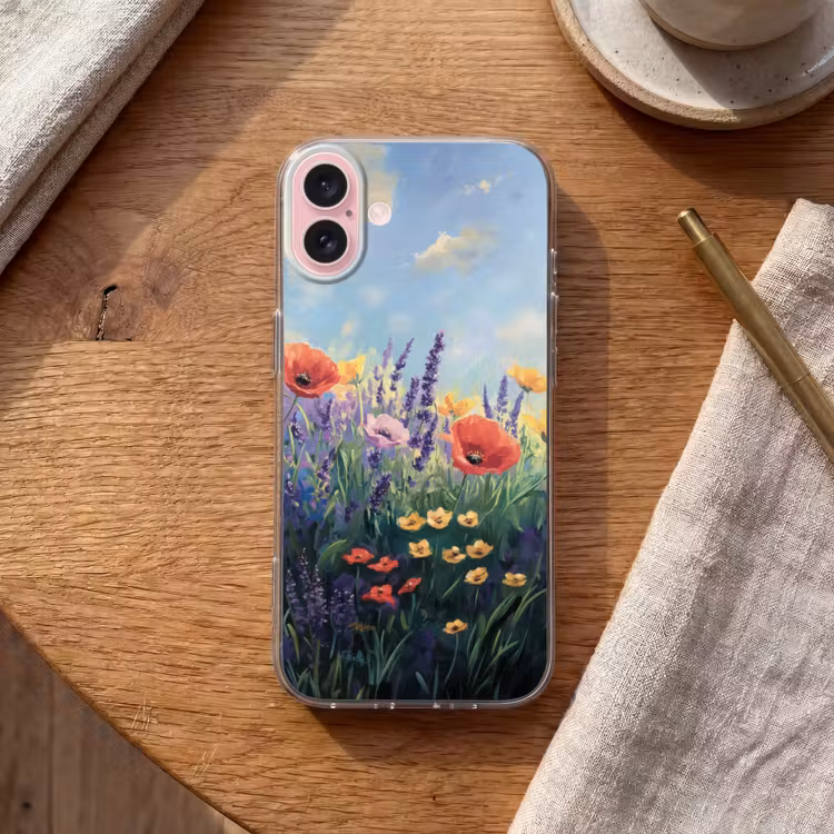 Telefoonhoesje - Weide - Bloemen - Kleurrijk — 2