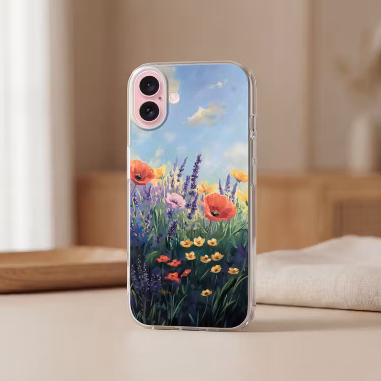 Telefoonhoesje - Weide - Bloemen - Kleurrijk — 3